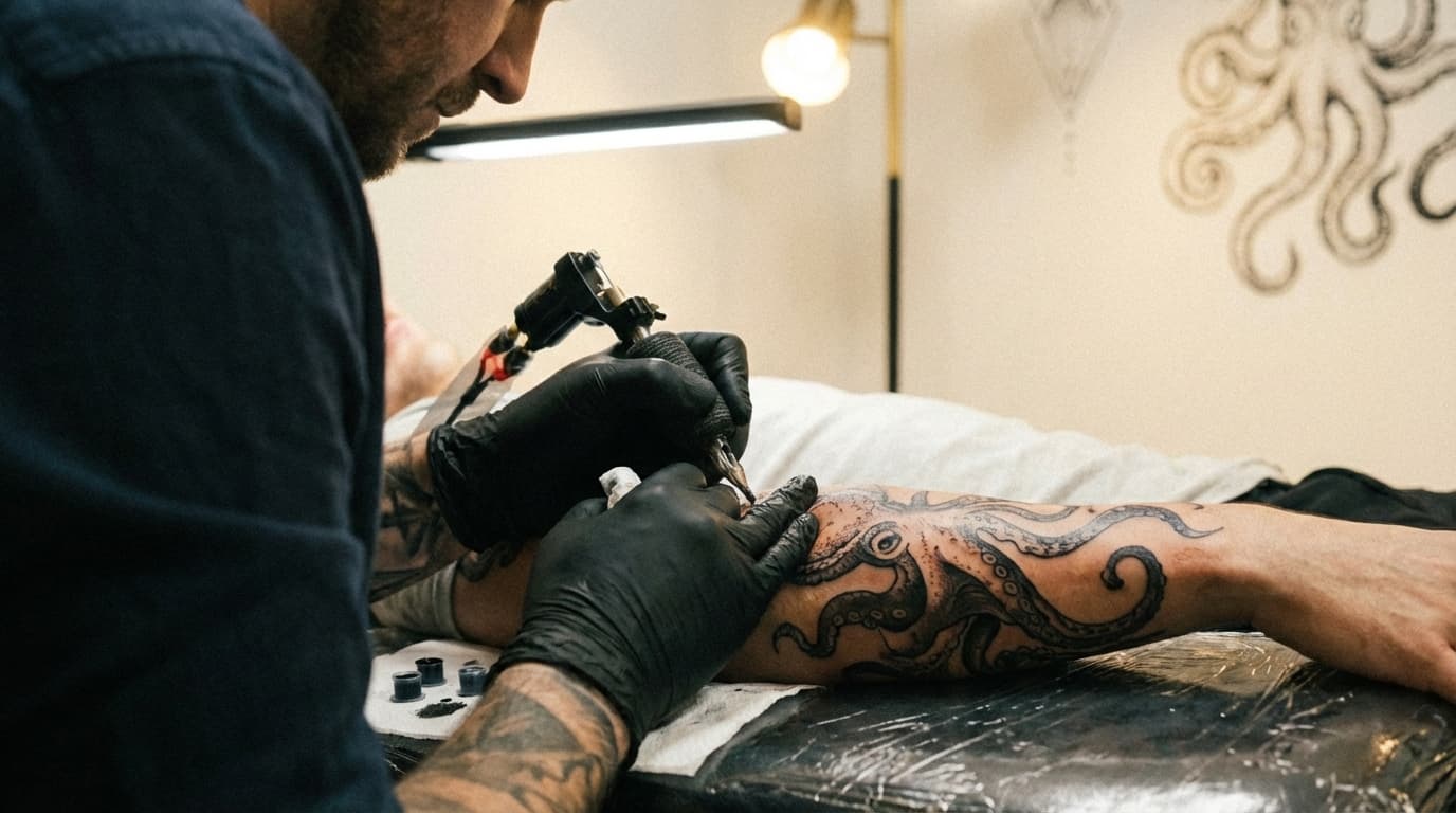 Tattoo artist scheduling on phone
